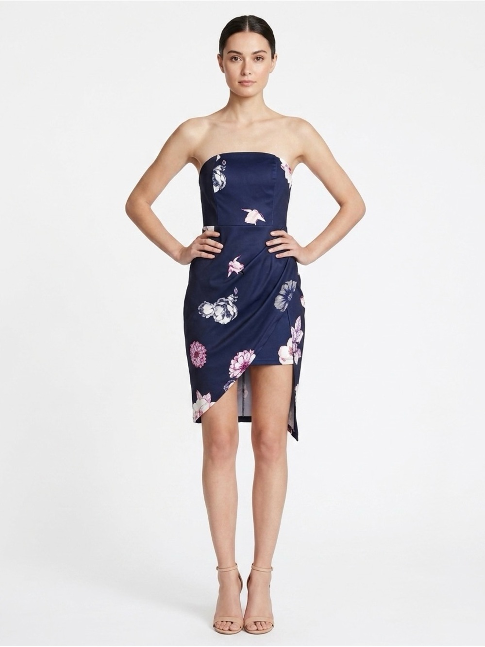 [Anthropologie] Floral Strapless Dress